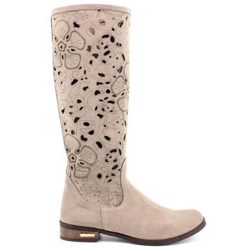 Kozaki ażurowe kwiatki