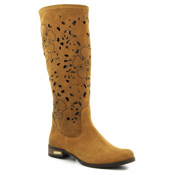 Kozaki ażurowe kwiatki