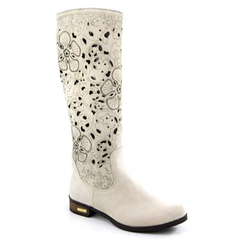 Kozaki ażurowe kwiatki