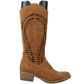 Damskie Kozaki Ażurowe Na Obcasie Ferro Rude